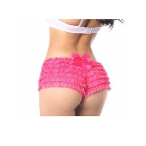 Daisy Corset Ruffle Panty w/Bow Hot Pink Medium USA Women Crossdresser Feminine